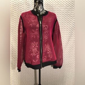 Fun mesh jacket. Pink and black, size 2x a.n.a. Never worn, excellent condition.